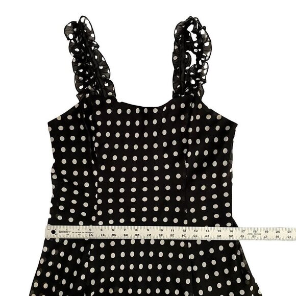 K Studio | Polkadots Ruffled Midi Dress | Black & White | Size: 8 - Picture 6 of 7